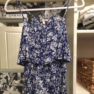 Blue floral romper